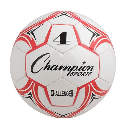 Champion Sports Champion Sports CH4RD Challenger Series Soccer Ball; Red & White - Size 4 CH4RD